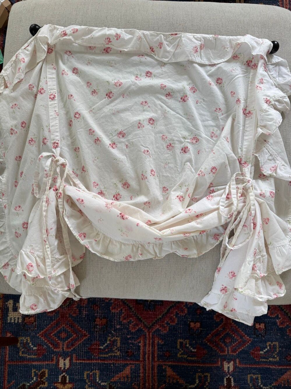 Simply Shabby Chic Pink Rosebuds Balloon Shade  40" X 60"